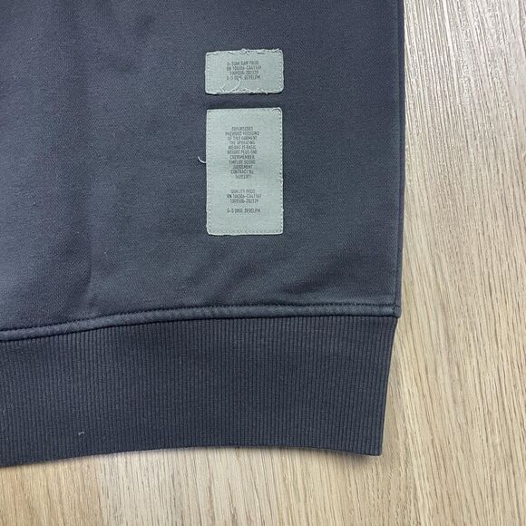 G-Star RAW Sweatshirt Mens Large Black Crewneck Pullover Logo RAW Graphic Fleece - Picture 8 of 12